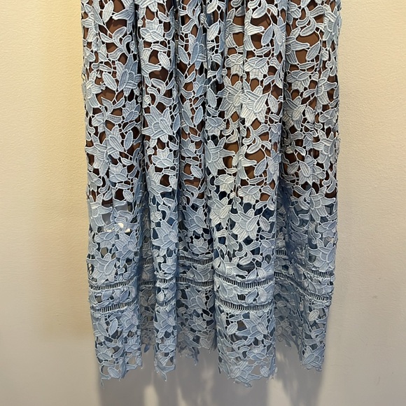 Self-Portrait Azalea Midi Dress in light blue, US 4, worn twice - Picture 9 of 9